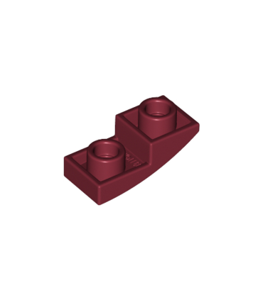 Dark Red Slope, Curved 2 x 1 x 2/3 Inverted