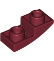Dark Red Slope, Curved 2 x 1 x 2/3 Inverted