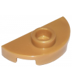 Pearl Gold Plate, Round 1 x 2 Half with 1 Stud (Jumper)