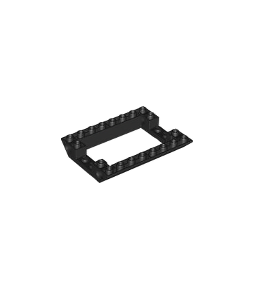 Black Slope, Inverted 45 6 x 8 Double with Open Middle and 4 Pin Holes