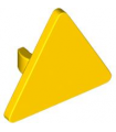 Yellow Road Sign 2 x 2 Triangle with Open O Clip