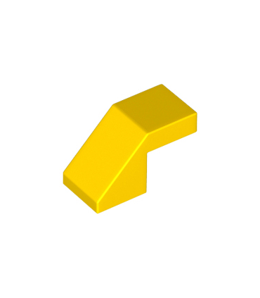 Yellow Slope 45 2 x 1 with Cutout without Stud