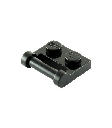 Black Plate, Modified 1 x 2 with Handle on Side - Closed Ends