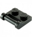 Black Plate, Modified 1 x 2 with Handle on Side - Closed Ends