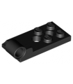 Black Hinge Plate 2 x 4 with Pin Hole and 2 Holes - Bottom