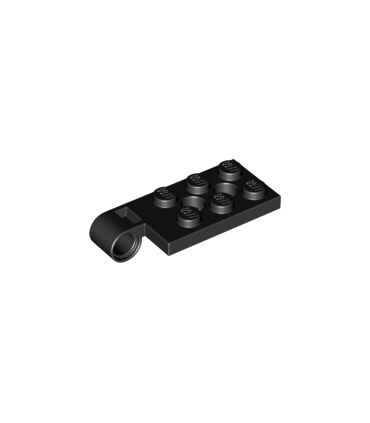 Black Hinge Plate 2 x 4 with Pin Hole and 2 Holes - Top