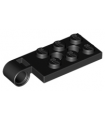 Black Hinge Plate 2 x 4 with Pin Hole and 2 Holes - Top