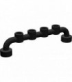 Black Bar 1 x 6 with Studs Closed