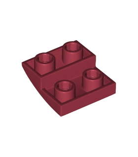 Dark Red Slope, Curved 2 x 2 x 2/3 Inverted