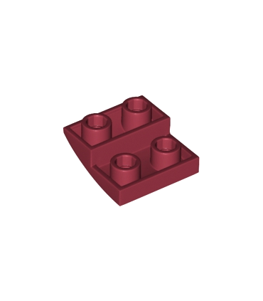 Dark Red Slope, Curved 2 x 2 x 2/3 Inverted