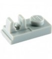 Light Bluish Gray Plate, Modified 1 x 2 with Clip on Top