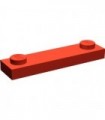 Red Plate, Modified 1 x 4 with 2 Studs with Groove