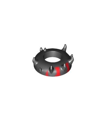 Black Minifigure, Headgear Head Top, SW Zabrak Horns, Darth Maul Pattern