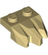 Tan Plate, Modified 1 x 2 with 3 Claws / Rock Fingers