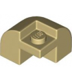 Tan Slope, Curved 2 x 2 x 1 1-3 Corner Round with Recessed Stud