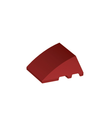 Dark Red Wedge 4 x 3 Triple Curved No Studs