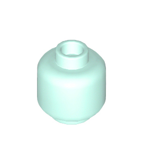 Light Aqua Minifigure, Head (Plain)