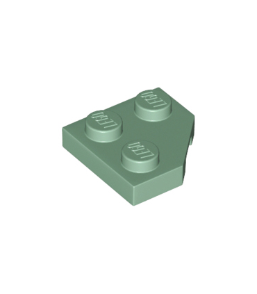 Sand Green Wedge, Plate 2 x 2 Cut Corner
