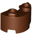 Reddish Brown Cylinder Half 1 x 2 x 1