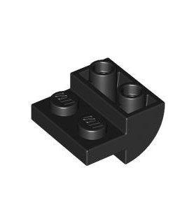 Black Slope, Curved 2 x 2 Inverted with 2 Recessed Studs