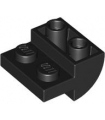 Black Slope, Curved 2 x 2 Inverted with 2 Recessed Studs