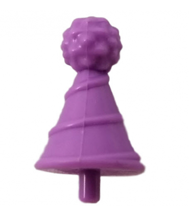 Medium Lavender Minifigure, Hat with Small Pin, Party Hat