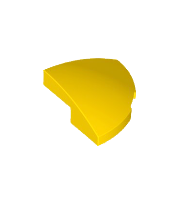 Yellow Slope, Curved 2 x 2 x 2/3 Corner Round