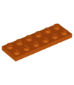 Dark Orange Plate 2 x 6