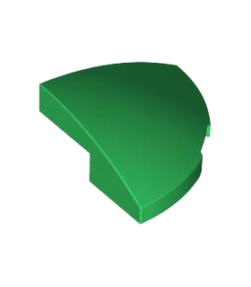 Green Slope, Curved 2 x 2 x 2/3 Corner Round