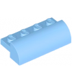 Bright Light Blue Slope, Curved 2 x 4 with 4 Recessed Studs