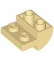 Tan Slope, Curved 2 x 2 Inverted with 2 Recessed Studs