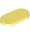 Bright Light Yellow Tile, Round 2 x 4 Oval