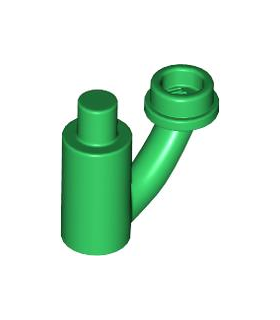 Green Plant Stem / Stalk with Bar, Bar Holder, and Hollow Stud