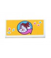 White Tile 2 x 4 with Gift Box, Envelope and Arrow Pattern (Sticker) - Set 41310
