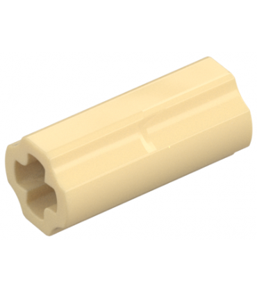 Tan Technic, Axle Connector 2L (Smooth with x Hole + Orientation)