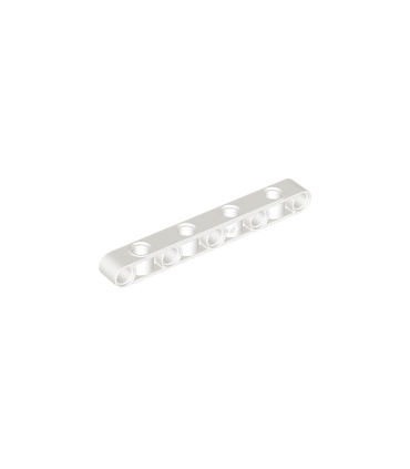 White Technic, Liftarm, Modified Perpendicular Holes Thick 1 x 9