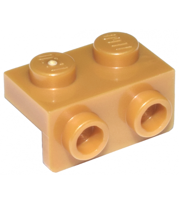 Pearl Gold Bracket 1 x 2 - 1 x 2