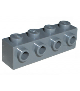 Dark Bluish Gray Brick, Modified 1 x 4 with 4 Studs on 1 Side