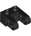 Black Technic, Brick 1 x 2 with Hole and Dual Liftarm Extensions