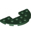 Dark Green Plate, Round Half 3 x 6 with 1 x 2 Cutout