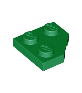 Green Wedge, Plate 2 x 2 Cut Corner