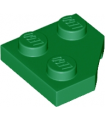 Green Wedge, Plate 2 x 2 Cut Corner