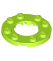 Lime Plate, Round 4 x 4 with 2 x 2 Round Open Center