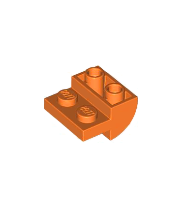 Orange Slope, Curved 2 x 2 Inverted with 2 Recessed Studs