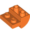 Orange Slope, Curved 2 x 2 Inverted with 2 Recessed Studs