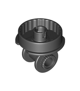 Black Technic Rotation Joint Disk with Large Pin and 2 Rotation Joints