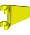 Neon Yellow Flag 2 x 2 Trapezoid with Flared Edge