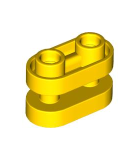 Yellow Brick, Round 1 x 2 with Hollow Studs and Open Center with Bars