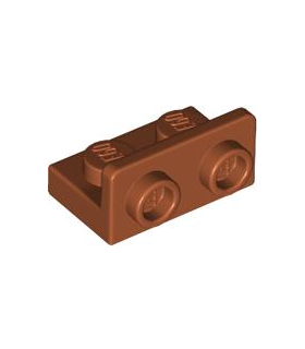 Dark Orange Bracket 1 x 2 - 1 x 2 Inverted