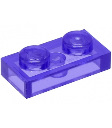 Trans-Purple Plate 1 x 2